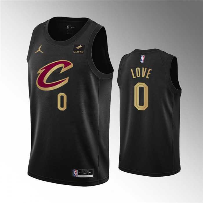 Mens Cleveland Cavaliers #0 Kevin Love Black Statement Edition Stitched Basketball Jersey Dzhi